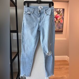 PAIGE Light Blue Straight Leg Jeans
